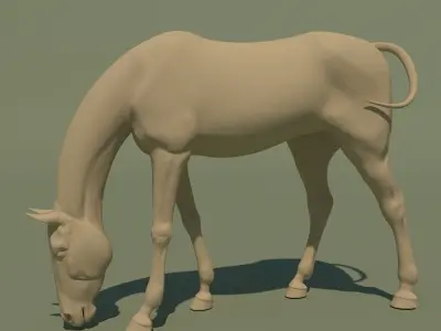 Animated Horse 10 colours 3D model