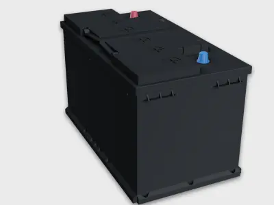 Car Battery 12 Volt Low-poly 3D model