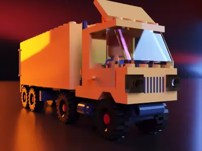 Lego truck car stl 3D print model
