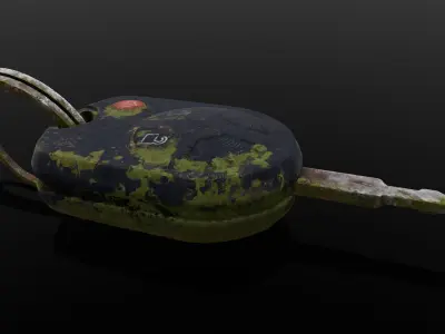 Dirty Key 3D Model  Low-poly 3D model
