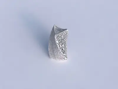 Vase twist curved tipping triangle 2 with dense twisted organ... 3D print model