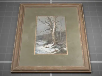 Used Soviet Painting Low-poly 3D model