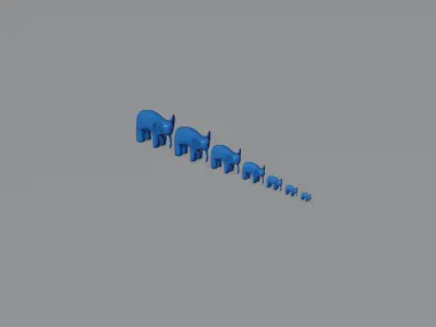 Elephant Trinkets Free 3D model