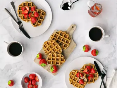 Waffles breakfast 3D model