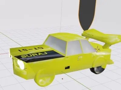 GT-S1 Car Model Low-poly 3D model