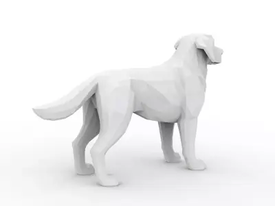 Low-Poly Dog 3D Printable 3D print model