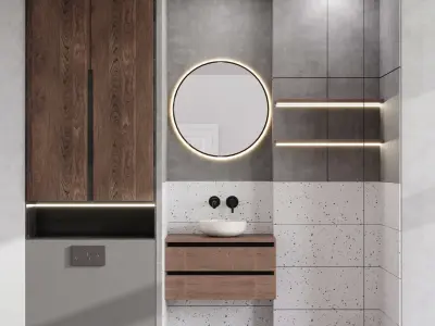 Bathroom furniture by inbani faucet set 39 Low-poly 3D model