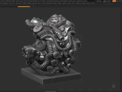 Modern Abstract robotic sculpture 3d print model 126 3D print model