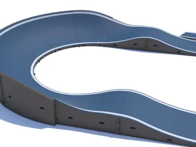 Pump Track Modular 3D model