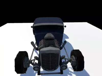 1940s Hotrod Vehicle 3D Model Low-poly 3D model