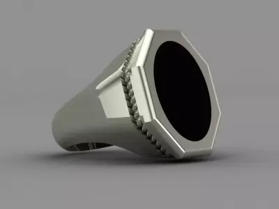 Rose Gold Men Diamond Ring 3D print model 3D print model buy