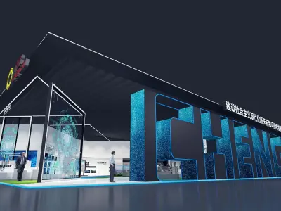 exhibition Low-poly 3D model