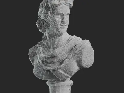 Bust of Apollo Low-poly 3D model