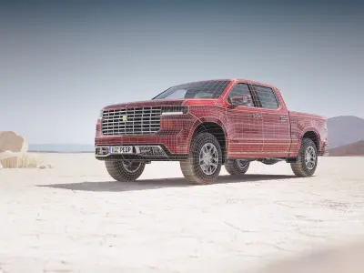 Luxury pickup truck unbranded 3D model