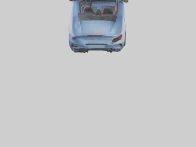 Highperformance Convertible model Low-poly 3D model