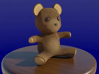 Bear Toy Low-poly 3D model