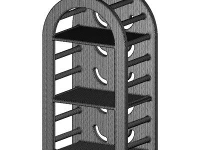 Wooden Wall Mount Stand 3D print model