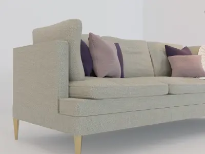 Sofa Set and lamp 3D model
