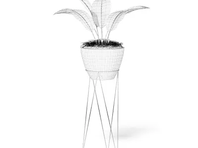 Plant on Tall Rack 3D Model 3D model