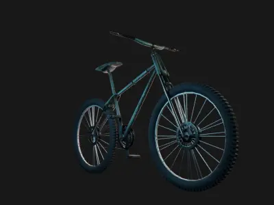 Retro Bicycle  Low-poly 3D model