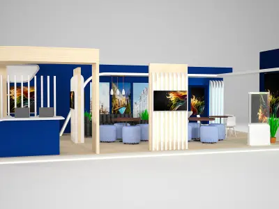 Booth Exhibition Stand K0010898 3D model