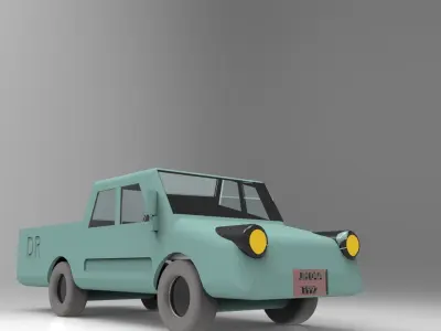 Pick up van Free 3D model