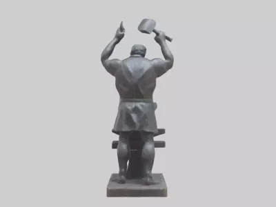Blacksmith statue model 3D model