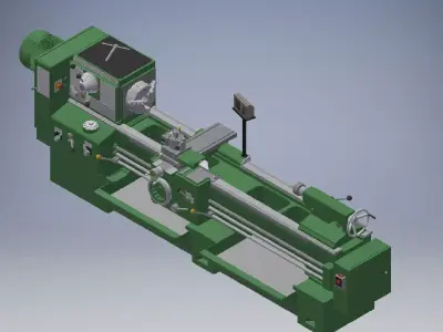 Conventional Lathe Machine 3Dmodel 3D model