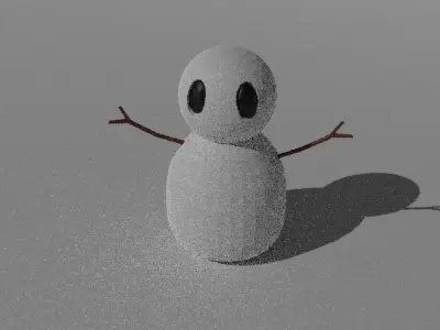 Low-Poly Snowman Free low-poly 3D model
