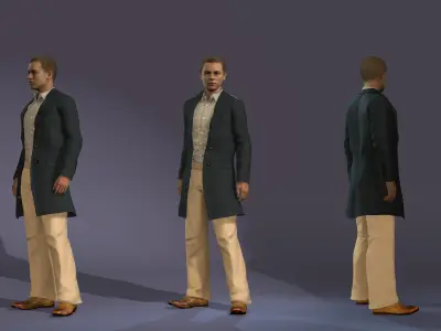 Realistic Male Leonardo DiCaprio Jack in Titanic meta human 3D model