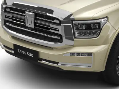 2025 GWM Tank 500 HEV with Interior  3D model