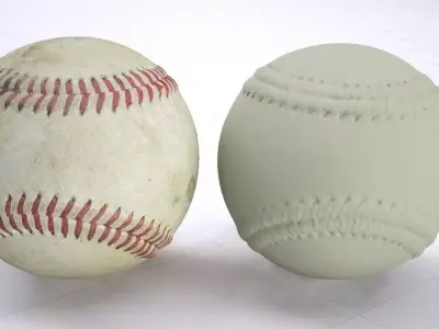 Old baseball - 3dscan - High resolution 3D model
