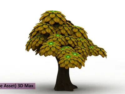 Tree Game Asset Low-poly 3D model
