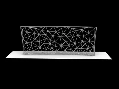 Triangulated Wall random points v4 3D model