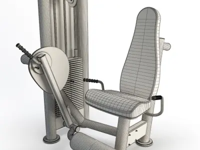 Gym Seated Legs Curl 2 3D model