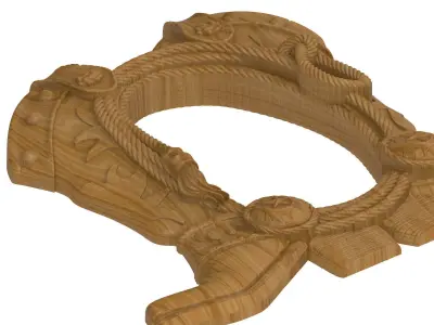 Carved picture frame STL 3D model 106