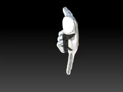 Shaka hand gesture 3D print model