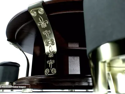 Round Table Set 01 3D model