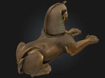 Sphinx Majesty Regal Monument Model for Ancient Egyptian  3D model