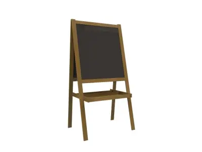 Easel Blackboard Low-poly 3D model