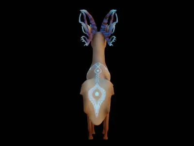 pretty mouse deer Low-poly 3D model