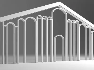 Arch Wall 3D model