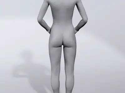 luxury female fashion mannequin set 2 Low-poly 3D model