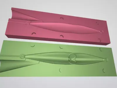 squid jig 200 gr CNC mold 3D model