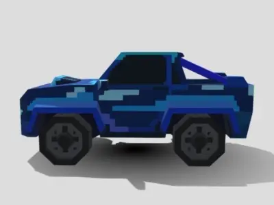 Low-Poy Truck Free low-poly 3D model