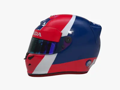 Kvyat helmet 2019 Low-poly 3D model