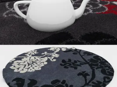 Round Rug Set 190 3D model