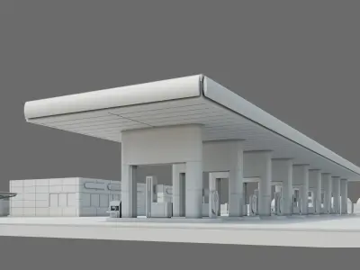 Gas Station ID013 3D model