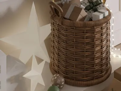 Christmas Decoration Set 01 3D model