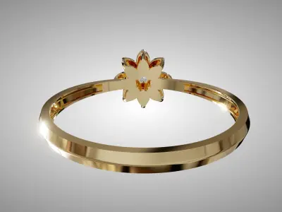 Anel tipo flor  3D print model
